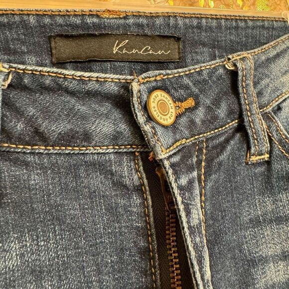 KanCan High Rise Ankle Skinny Stretch Jean Distressed Blue Size 28 - Picture 4 of 9